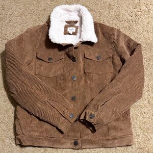 NWT Franki Corduroy Jacket with White Sherpa Collar